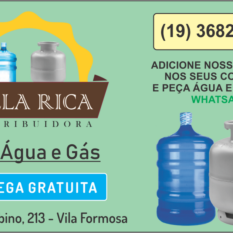 R10 Gás e Água - Vila Guaíra e Região - ENTREGA RÁPIDA