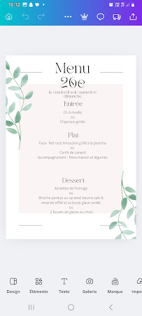 Menu Le P'tit Bistrot restaurant glacier Page 3