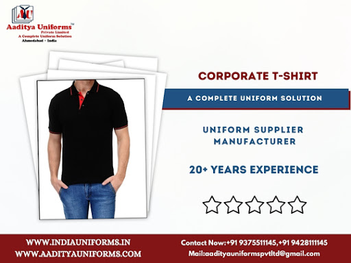 Corporate T-shirt  Available At Aaditya Uniforms post image