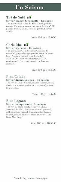 Menu Théière & Couverts - Restaurant Page 7