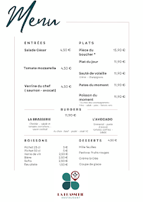 Menu La Brasserie - Restaurant et café inclusifs Page 1