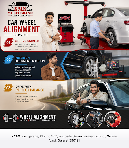 SMG Multi Brand Car Garage offers expert car wheel alignment near me to ensure your vehicle's opt… post image