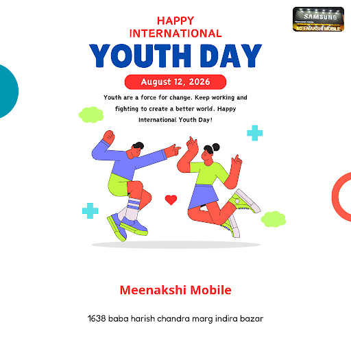 Celebrate International Youth Day at Meenakshi Mobile, your trusted handphone shop near me. Disco… post image