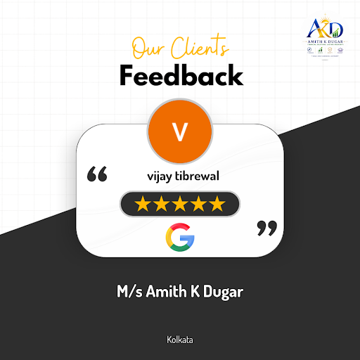 Vijay Tibrewal, a satisfied client, raves about his experience with M/s Amith K Dugar, a trusted… post image