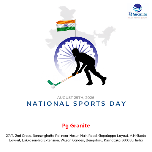 Celebrate National Sports Day with Pg Granite, your trusted granite wholesalers near me. Discover… post image