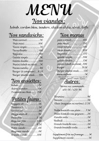 Menu Snack Kebab Le Tey Tey Page 1