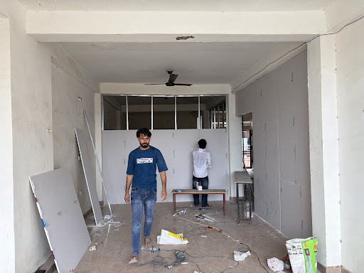 Luxury Gypsum Partition Work in Progress | AI Luxury Interiors | Greater Noida (Sirsa) post image
