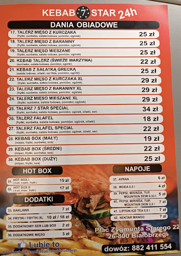 Opinie o Kebab 7 Star w Białobrzegi - Restauracja