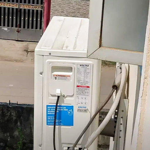This is a voltas spilt air conditioner out door unit we have installed this unit on the stand of… post image