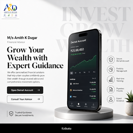 M/s Amith K Dugar offers expert financial advice in Kolkata, specializing in stock broking, mutua… post image