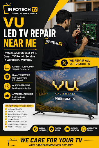 VU LED TV Repair Near Me – Infotech TV, Goregaon post image