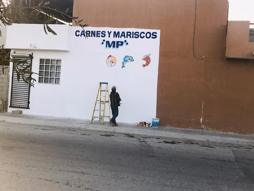 Carnes Y Mariscos "MP" Logo