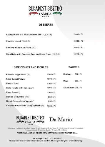 Opinii despre Budapest Bisztró Csárda în Budapest - Étterem