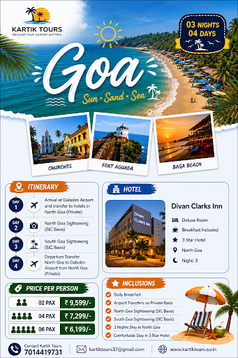 Goa Tour Pacakge Discount Rate