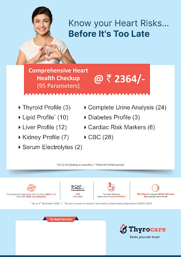 Comprehensive Heart Health Checkup is all-in-one checkup including 95 tests to assess your heart…