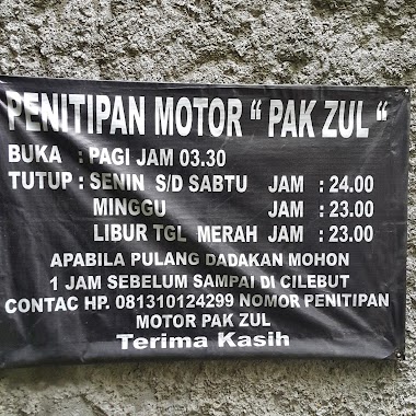 Penitipan Motor Pak Zul, Author: FX Budi Widyatmoko