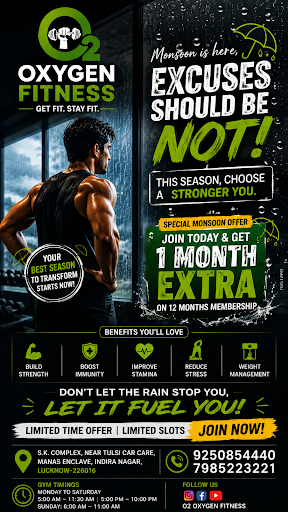 🌧️ MONSOON IS NOT AN EXCUSE — IT’S YOUR PERFECT REASON TO GET FIT! 💪🔥 post image