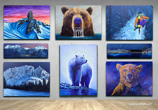 Local Artist: Graham Watts Original Art Vancouver To Whistler Gallery - Canada