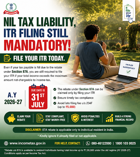 📢 Nil Tax Liability? You May Still Need to File Your ITR! post image