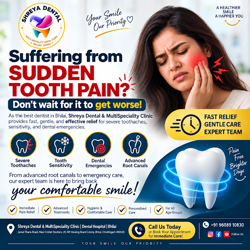 Suffering from sudden tooth pain? Don’t wait for it to get worse! As the best dentist in Bhilai,… post image