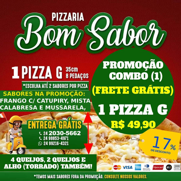 DISK PIZZA 2030-5662 - Picture of Pizzaria Bom Sabor, Tres Rios -  Tripadvisor