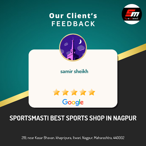 Samir Sheikh's exceptional experience at SPORTSMASTI BEST SPORTS SHOP IN NAGPUR! He loved the exp… post image