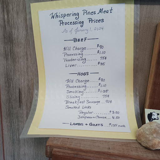 Whispering Pines Meat Processing - Visual