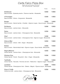 Menu Falco Pizza Box Page 1