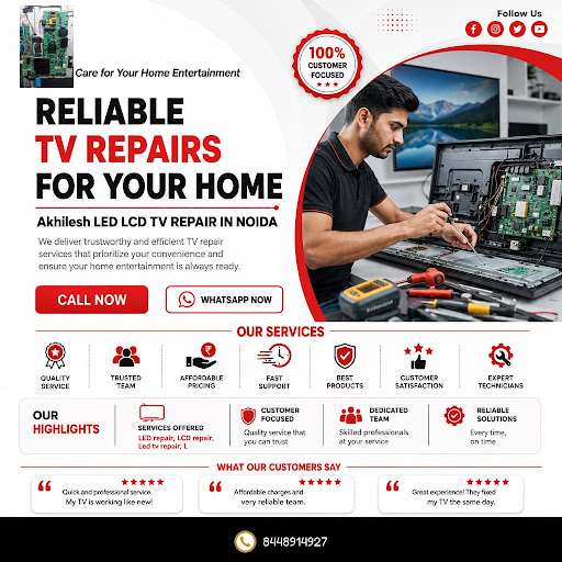 Akhilesh LED LCD TV REPAIR IN NOIDA offers expert LED repair services, including Samsung TV repai… post image