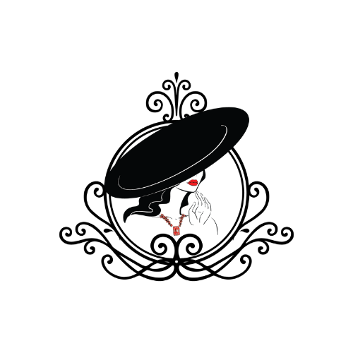 Red Lips Black Dress