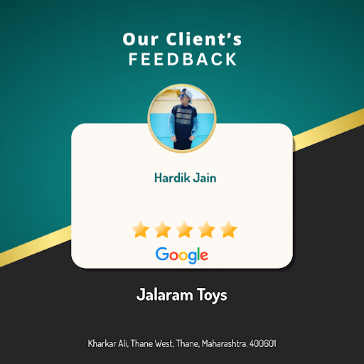 Hardik Jain, a satisfied customer from Thane, loved his experience at Jalaram Toys. He praised ou… post image