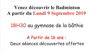 Photo n°13 de Bâthie Smatch Badminton 73 à La Bâthie (Club de badminton)