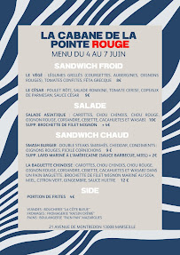 Menu La Cabane de la Pointe Rouge : le spot où le sandwich est roi et le smash burger empereur Page 2