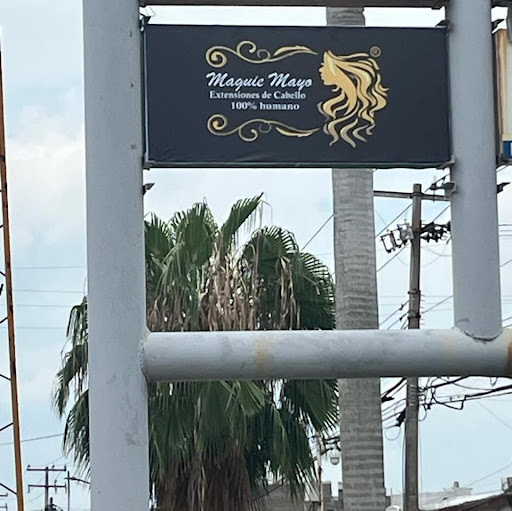 "Extensiones de cabello 100% humano" por Maguie Mayo Logo