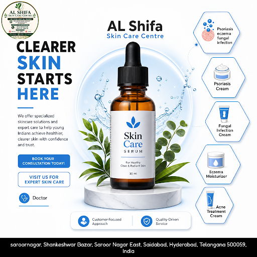 AL Shifa Skin Care Centre offers expert dermatology services including psoriasis, eczema, fungal… post image