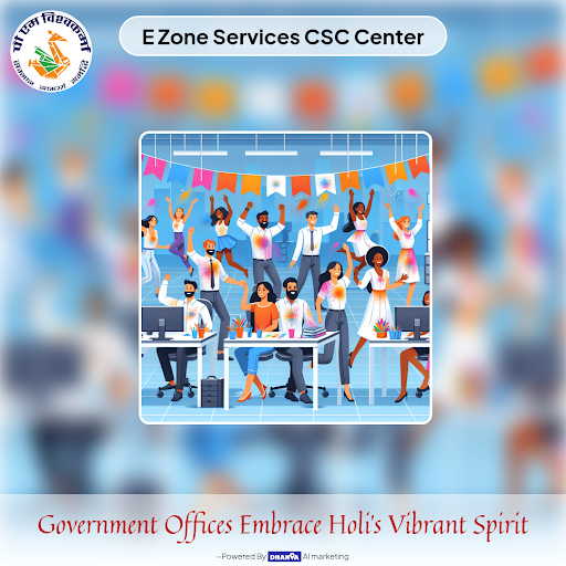 Government Offices Embrace Holi's Vibrant Spirit