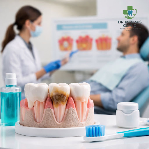 Bleeding gums, bad breath or loose teeth are often early signs of gum disease. At Dr. Meera’s Cli… post image