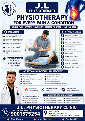 J.L. Physiotherapy Clinic – Your trusted partner for pain-free living on Delhi Road, Jaipur. Spec… post image