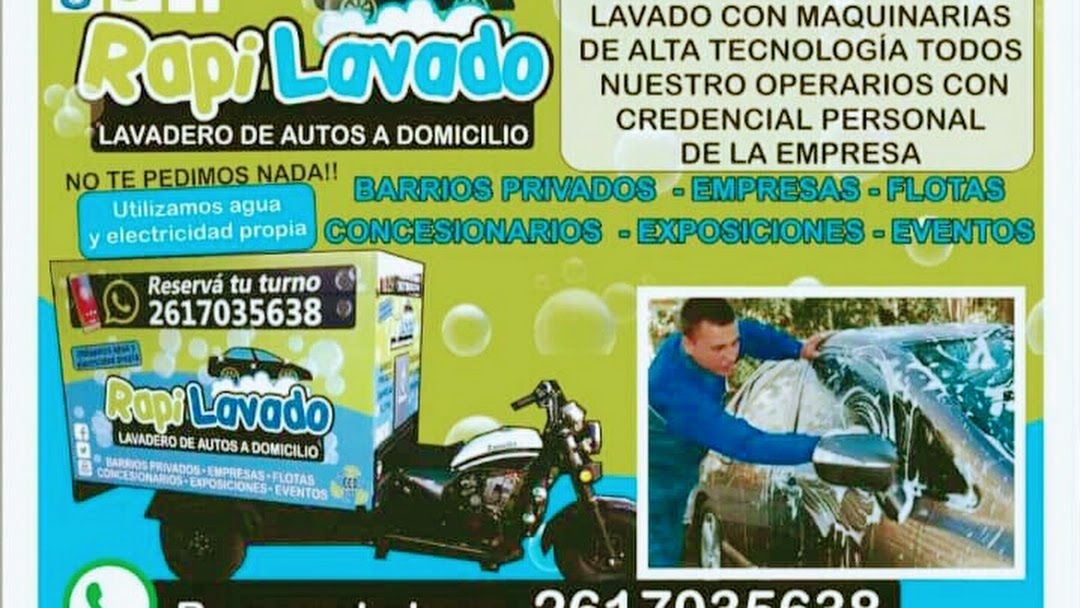 fuga Deshonestidad Excelente Rapilavado movil lavadero de autos a domicilio - Lavado De Autos en  Guaymallén