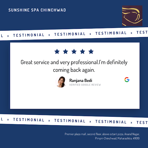 Ranjana Bedi raves about her exceptional experience at Sunshine Spa Chinchwad, praising the bliss… post image