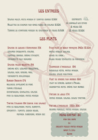 Menu Guinguette du Père Chapuis Page 1