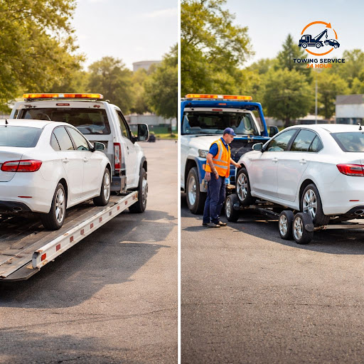✔️ Flatbed towing keeps all four wheels off the road, ideal for luxury cars, low‑ground vehicles,… post image