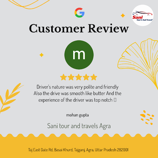 Mohan Gupta loved the exceptional service at Sani Tour and Travels Agra in Tora. We crafted a mem… post image