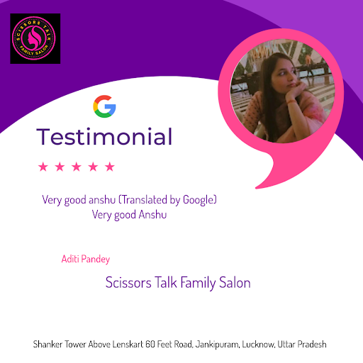 Aditi's radiant smile says it all! She loved her experience at Scissors Talk Family Salon in Luck… post image