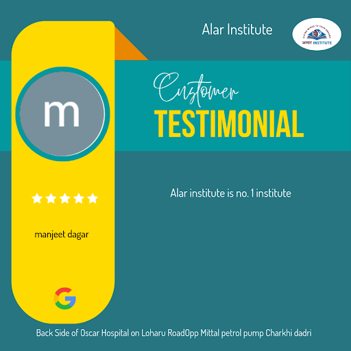Manjeet Dagar's exceptional experience at Alar Institute in Charkhi Dadri is a testament to our d… post image