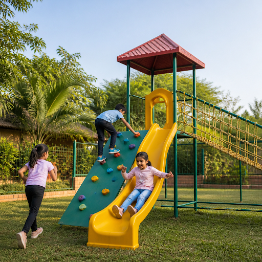 Parents can finally relax while kids have the time of their lives. At Shagun Farms The Village Re… post image