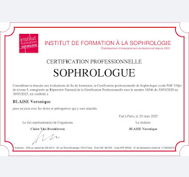 Photo n°6 de Véronique Blaise SOPHROLOGUE - RNCP Spécialisation PÉRINATALITÉ/ENFANT/SÉNIOR à Épinal (Praticien de médecine alternative)