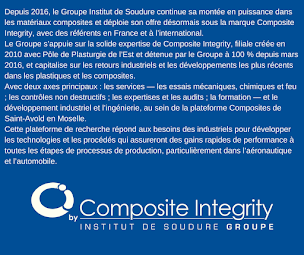 Photo n°4 de Groupe Institut de Soudure à Porcelette (Entreprise de métallurgie)