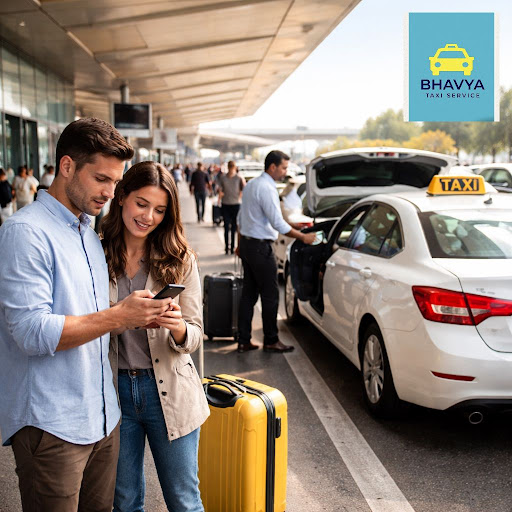 Need an urgent ride to the airport from Dwarka? Bhavya taxi service in Ghanshyam Nagar, Dwarka ma… post image