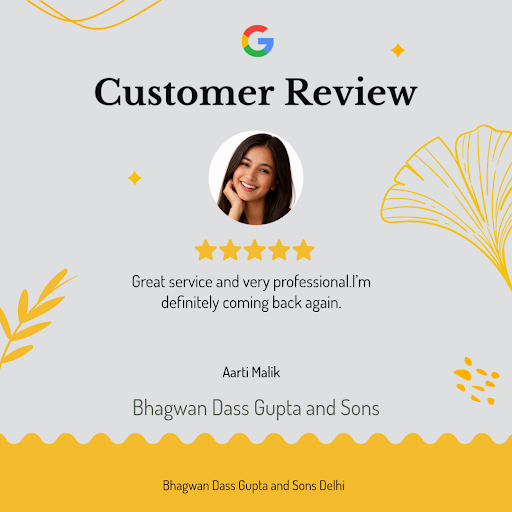 Aarti Malik's exceptional experience at Bhagwan Dass Gupta and Sons in New Delhi! She loved the v… post image
